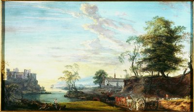 Landscape with Castle on a Bay by Paul Sandby